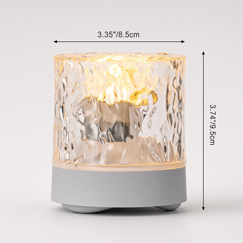 Crystal LED Night Lamp with Wave Light Projection – 16 Colors