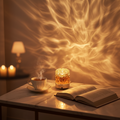 Crystal LED Night Lamp with Wave Light Projection – 16 Colors
