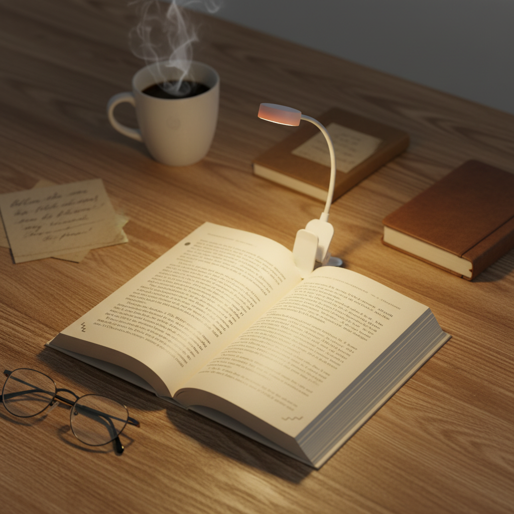 Clip-On LED Reading Light – Stepless Dimming
