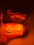 Halloween LED Ice Candles – Pumpkin Design, Battery Included 🎃🧡